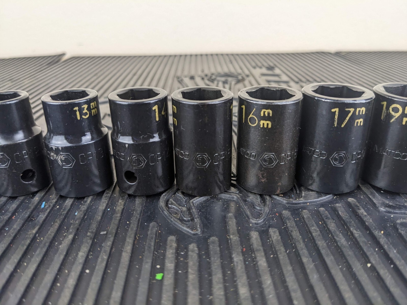 #aw458 MATCO Tools 1/2″ Drive METRIC 6 POINT IMPACT SOCKET SET