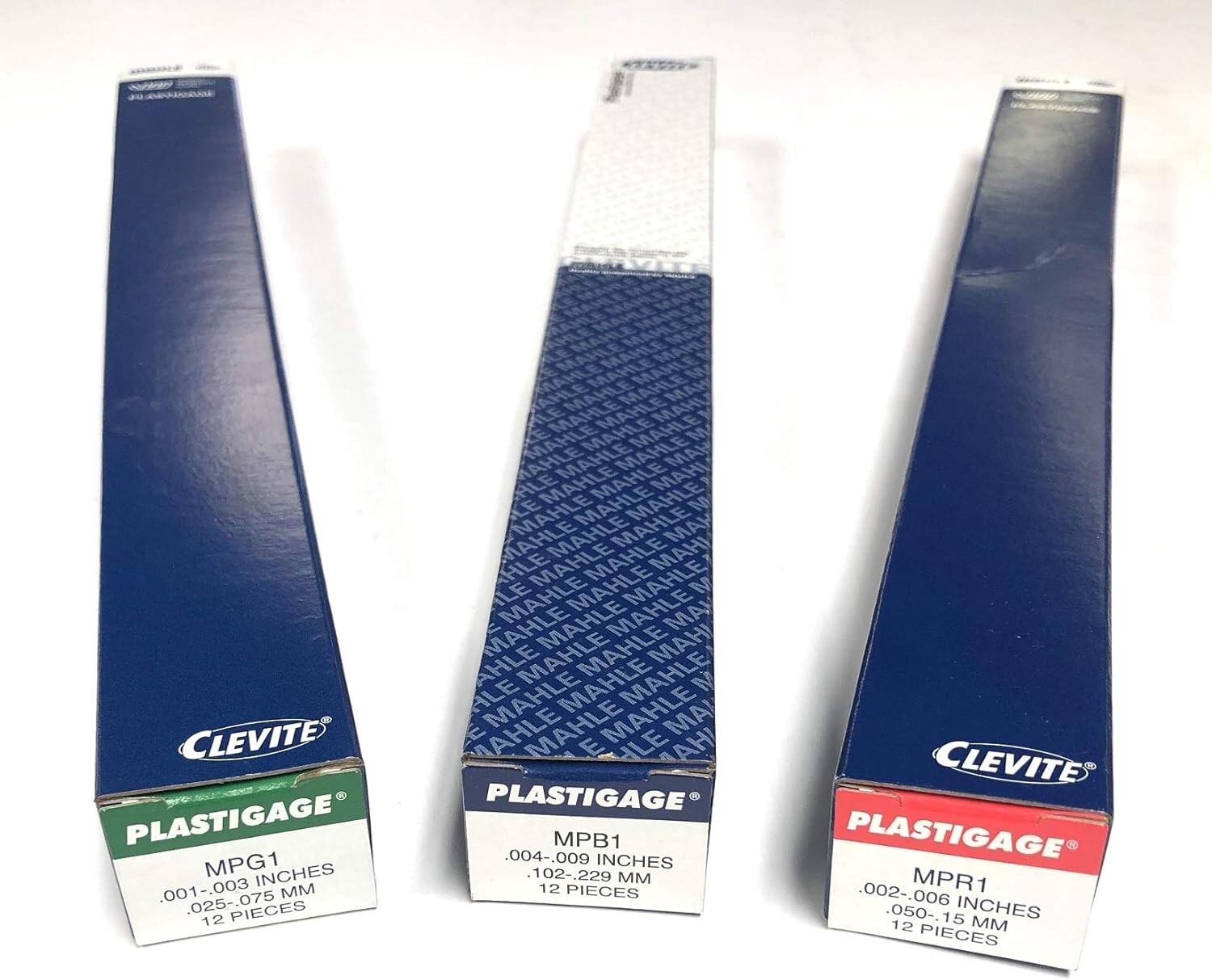 3 Boxes of (12) each Green, Red & Blue .001″-.009″ Rod & Main Bearing Clearance.
