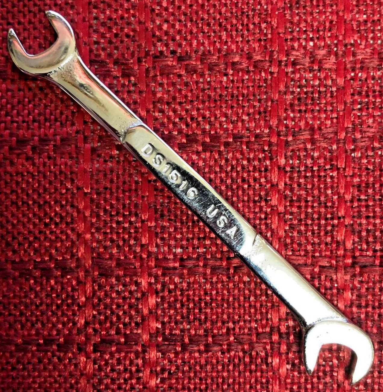 Snap-On DS1516 SAE 15/64×1/4″ OffSet Open End Ignition Wrench 3″L USA Good 8/10