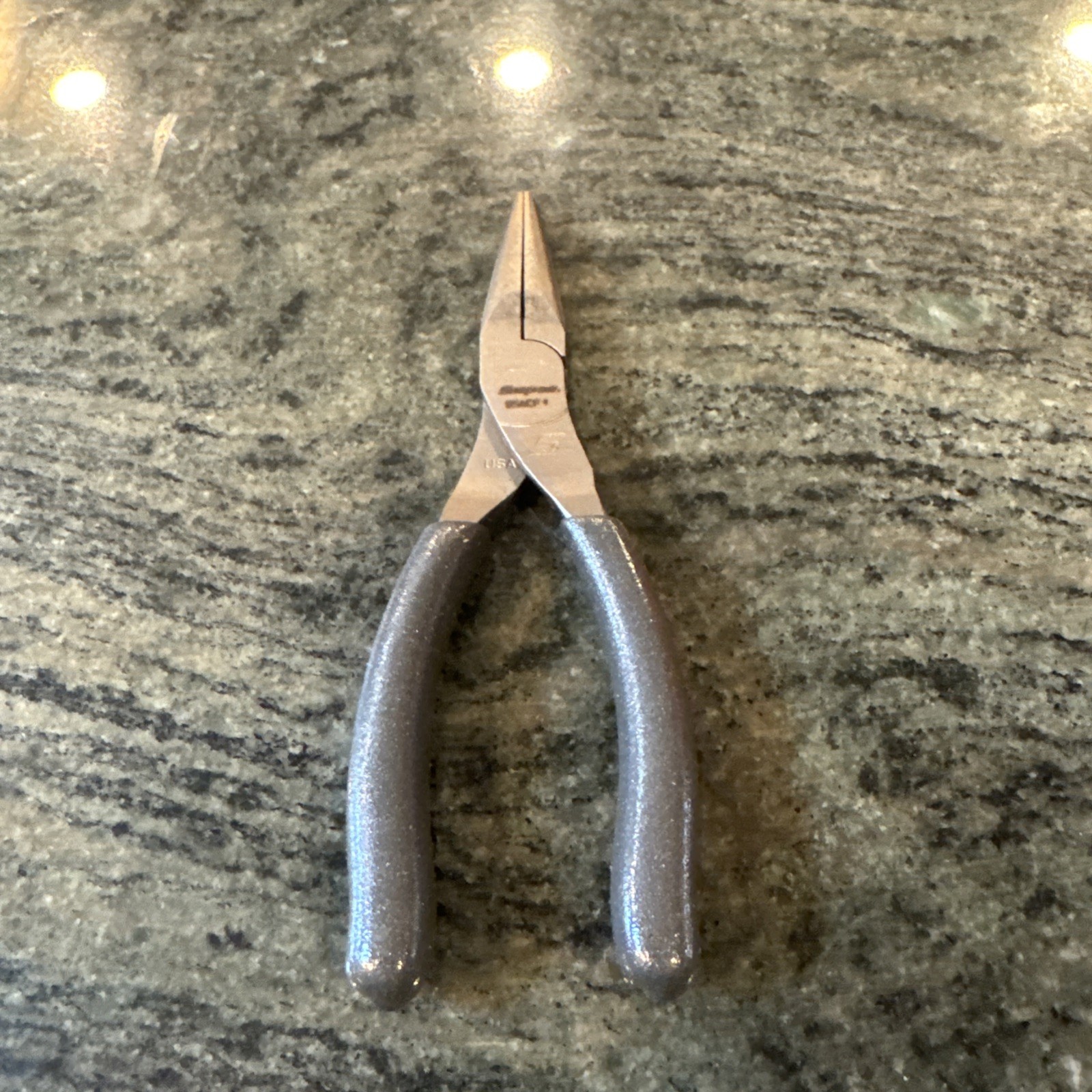 Snap-On 95acf 6″ talon grip needle nose pliers in dark Titanium new