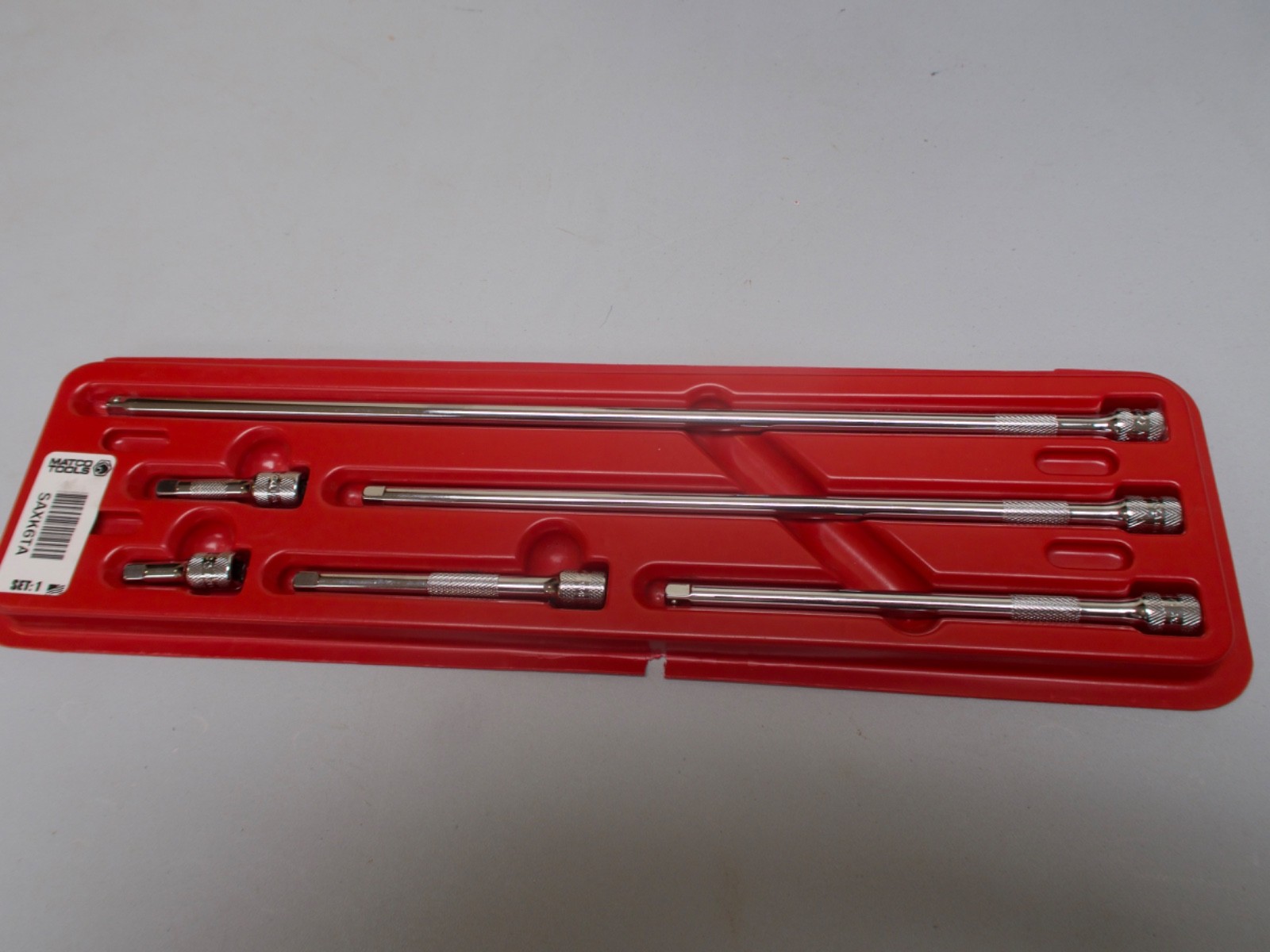 Matco Tools SAXK6TA 6 Pieces 1/4″ Drive Chrome Extension Set, New Open Box