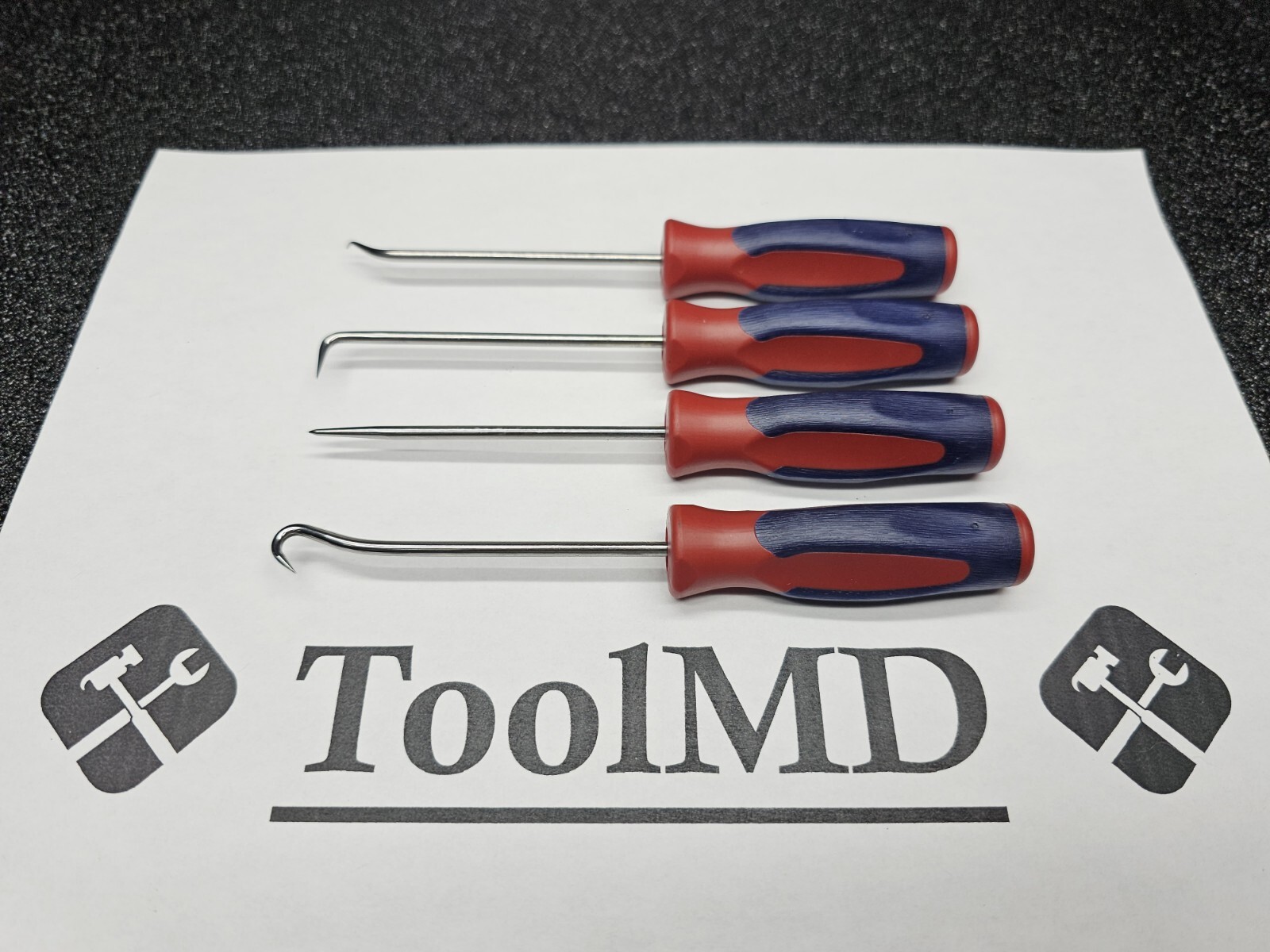 Snap-on Tools USA RARE 4pc RED WHITE & BLUE Mini Awl Hook Pick Set SGASA204C