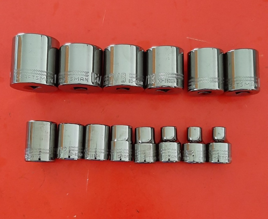 New Craftsman OVERDRIVE 3/8″ Drive SAE 14pc Shallow Socket Set 1/4″ to 1″ 6pt