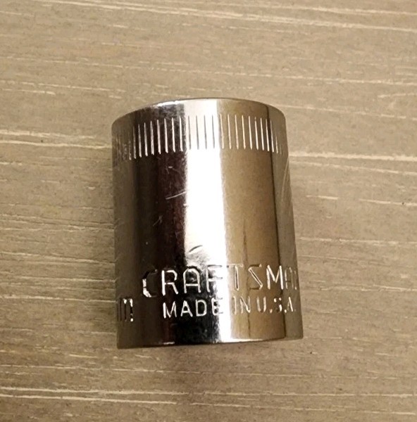 Craftsman USA 13mm Socket 6 Point 1/4″ Drive VV 43514 (Top Knurl mm)