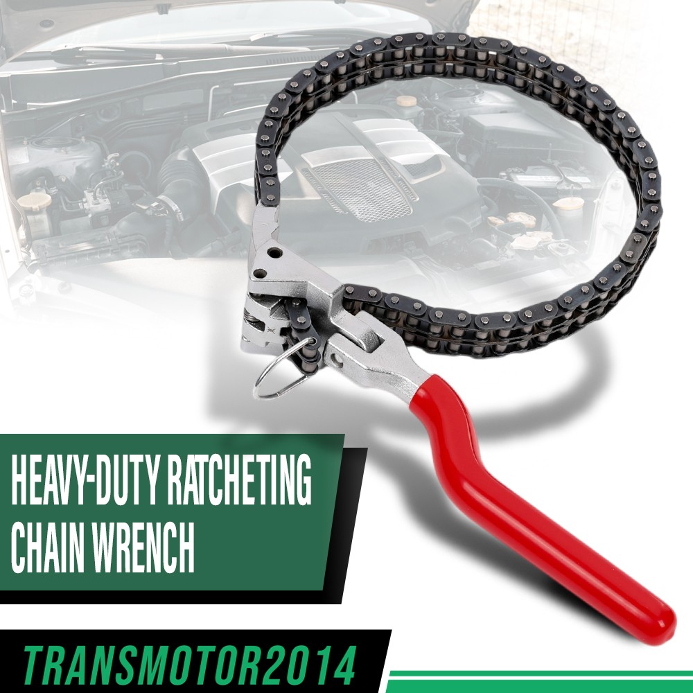 Heavy-Duty Ratcheting Chain Wrench Fittings 60-160mm Oil Filter Change Pipe