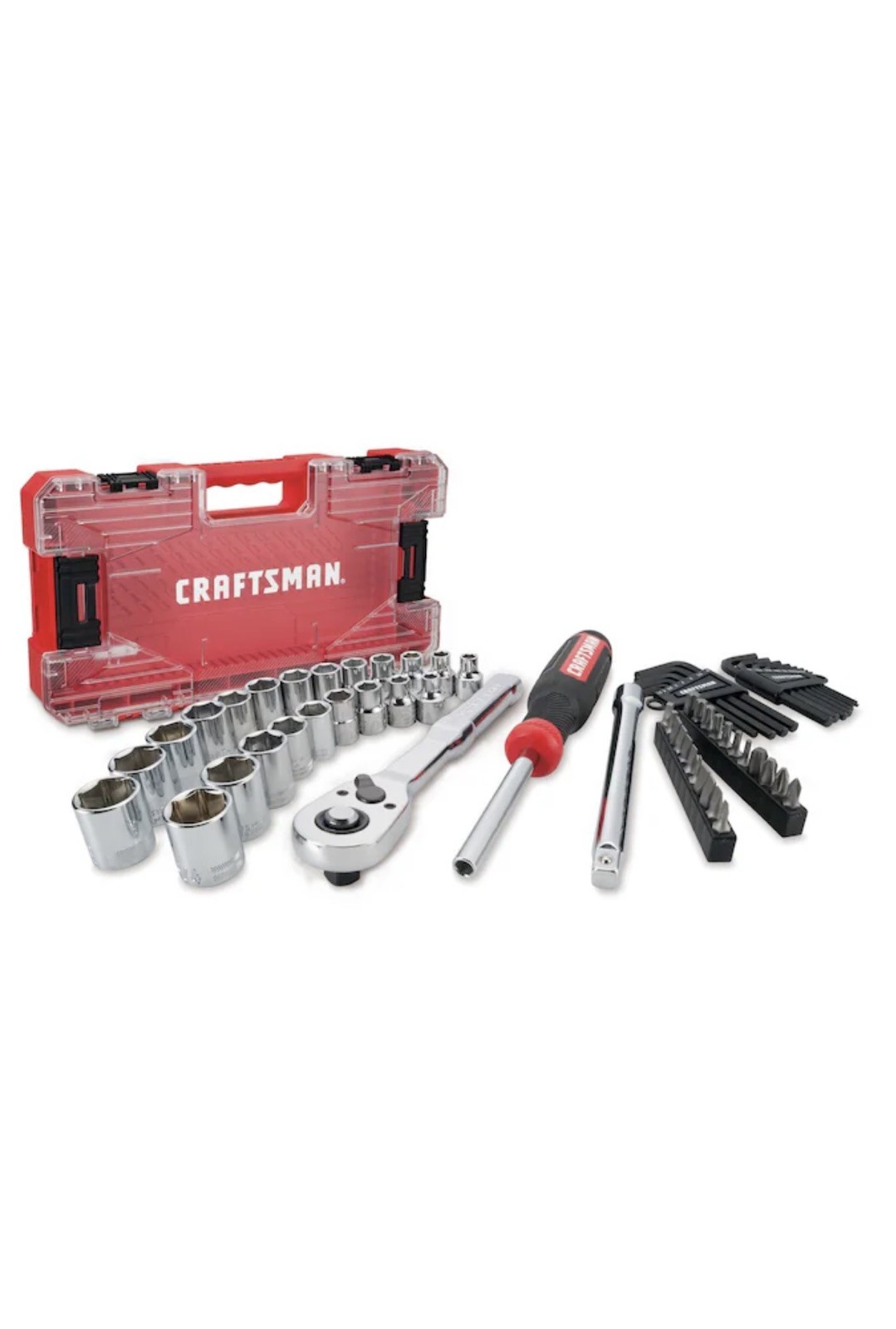 New Craftsman 63-Piece Standard and Metric Combination Chrome Mechanics Tool Set