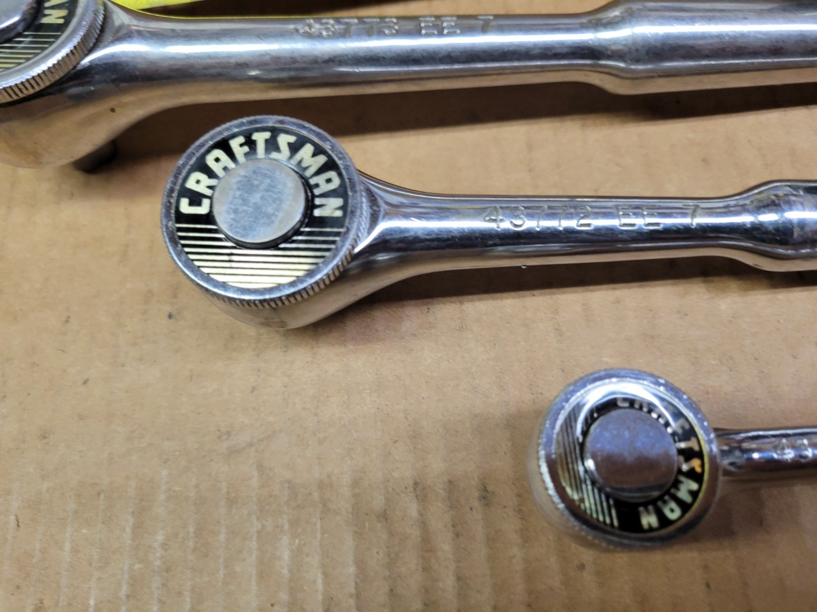 Craftsman USA 3-Piece Gold Label EE Series Thumbwheel Quick-Release Ratchet Set