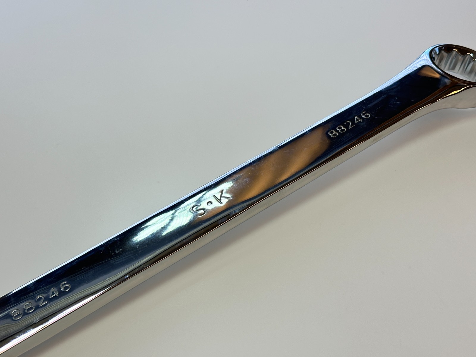NEW SK Tools USA 88246 SAE 1-7/16″ Full Polish Combination Wrench, 12 Point, NOS