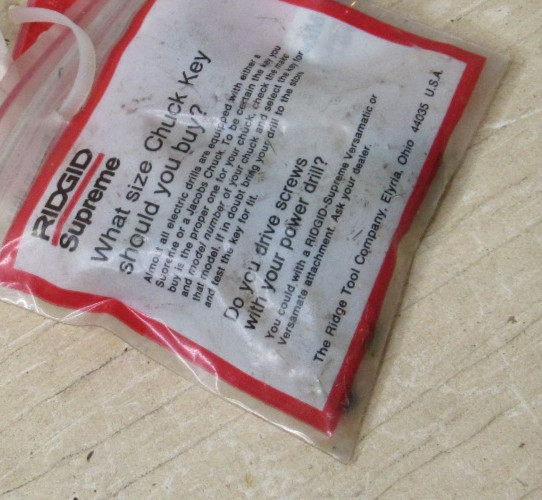 Ridgid Supreme Chuck Key No. DB5 for 1/2″ Chucks