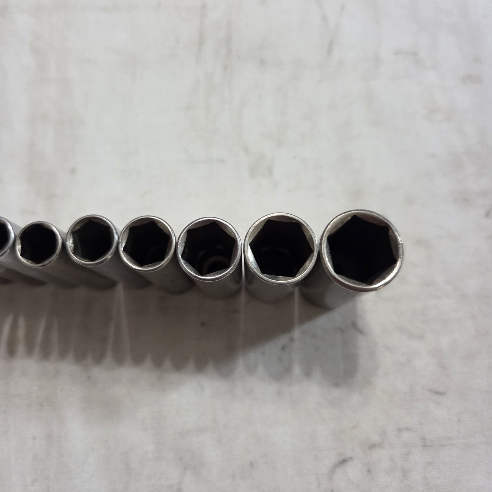 Craftsman 10pc SAE 3/16″-9/16″ 6Pt Deep Socket Set 1/4″ Drive G,G1,G2 Series USA