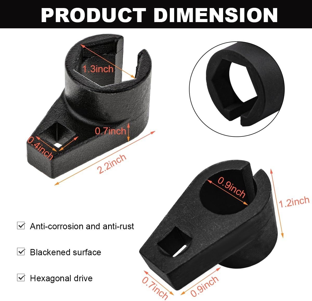 Efficient 3/8-Inch Drive Offset Tool – 7/8-Inch 22mm Oxygen Sensor Wrench