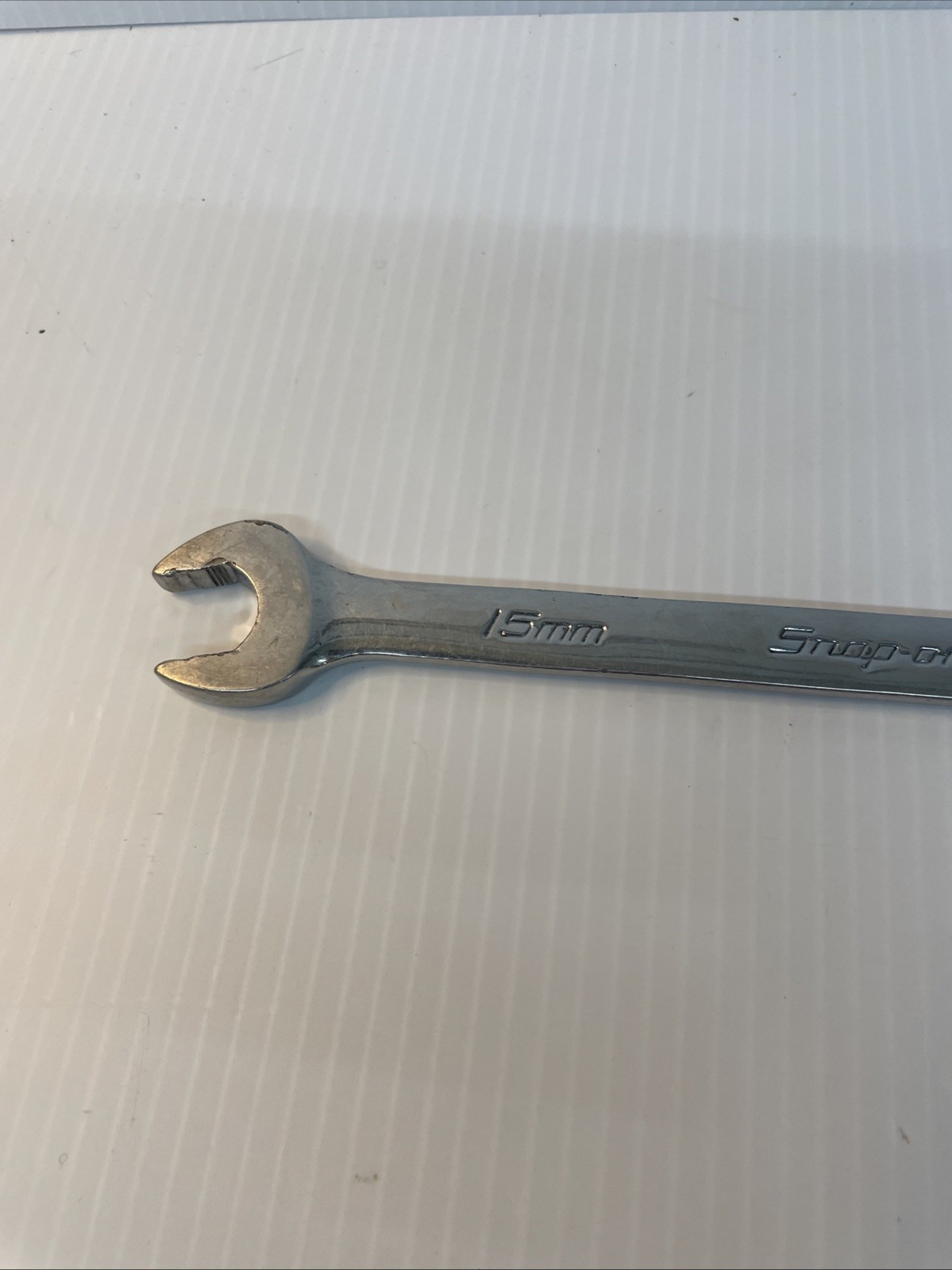 Snap On USA 15MM 12PT Metric Flank Drive Plus Chrome Combination Wrench SOEXM15