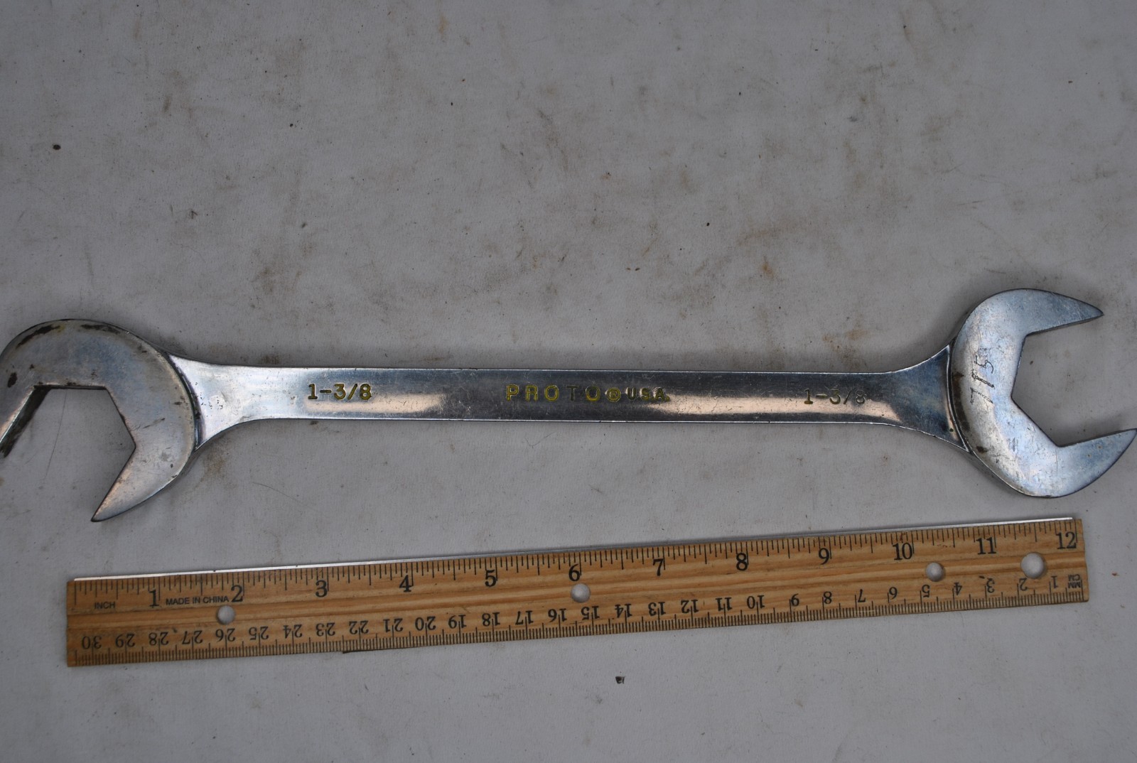 PROTO 1-3/8 3144 Professional Open-End Wrench USA 4 way angle wrench