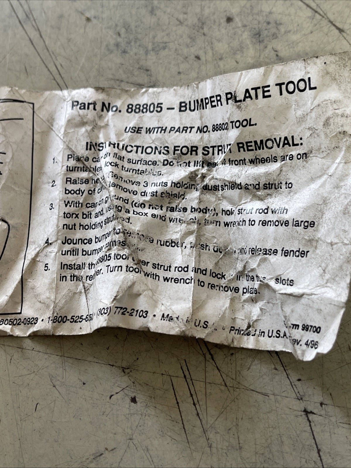 Speciality Products Bumper Plate Tool 88805