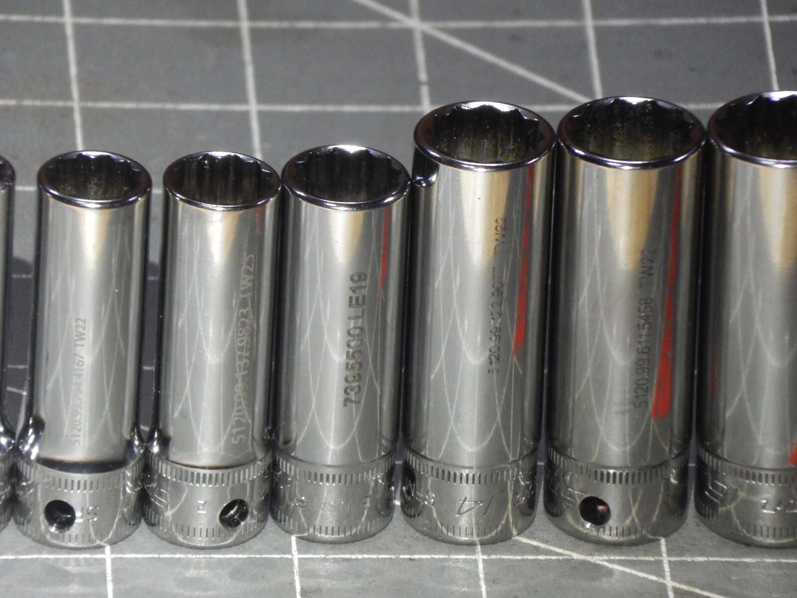 READ Snap On 14Pc Metric 3/8″ Drive Deep Socket Set 6MM 19MM SFM SFM6 12Pt Dr