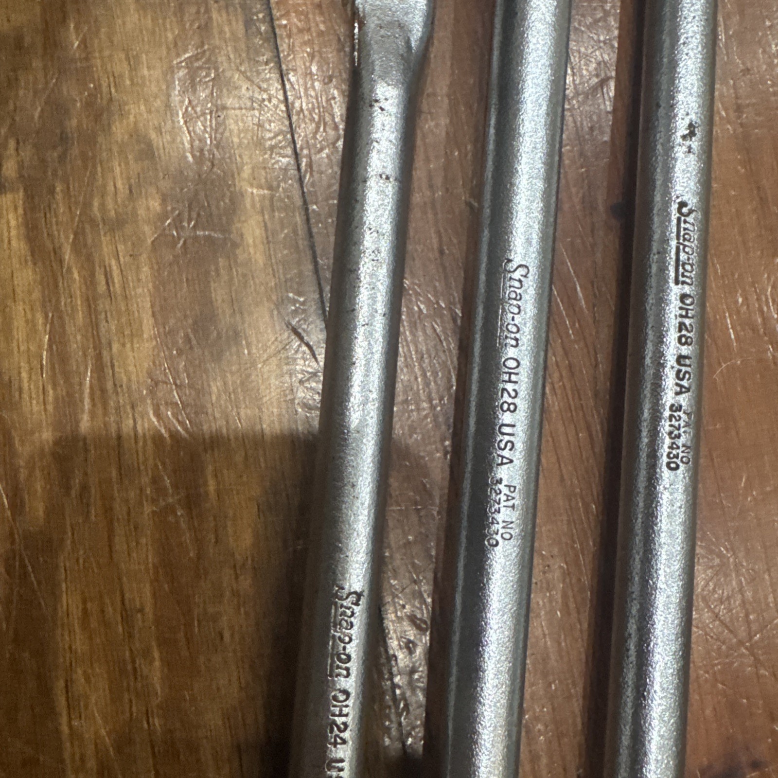 Lot Of 3 Snap On Tools OH24 OH28 OH28 Alignment Wrenches 3/4 & 7/8 X 2