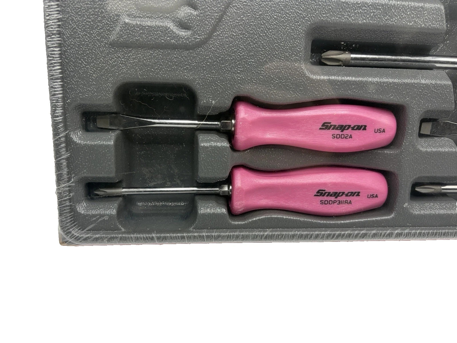 Snap On Tools Pearl PINK 7pc Hard Handle Combination Screwdriver Set SDDX70APP