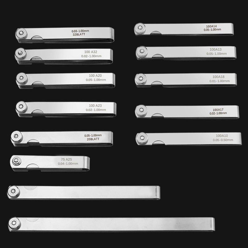 Stainless Steel Feelers Gauges Set Measuring Tool for Engineering Woodworking