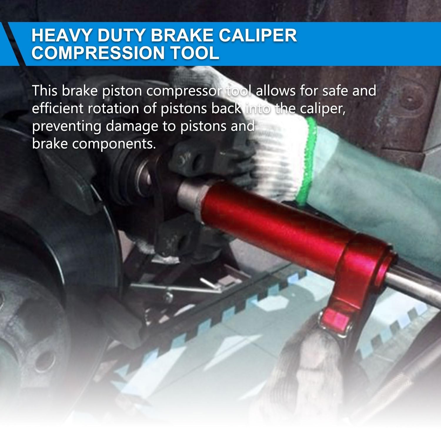 Heavy Duty Brake Caliper Compression Tool Set – 28-Piece with 23 Adapters for Ea