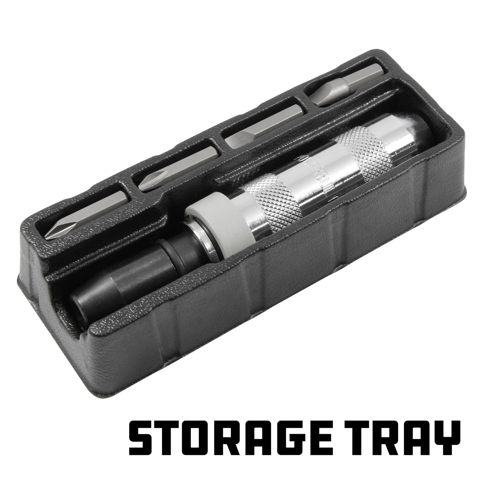 Powerbuilt 1/2 Inch Drive Impact Driver with Steel Bits – 648002