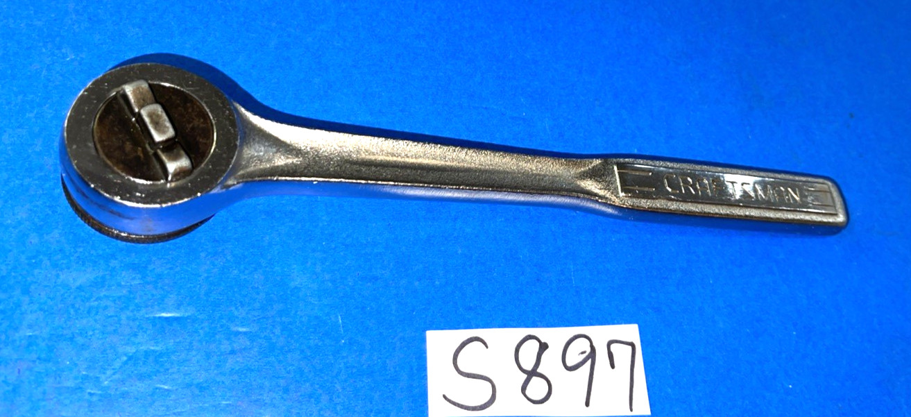 CRAFTSMAN TOOLS VINTAGE 1/2 DRIVE THUMB WHEEL SINGLE -V- RATCHET RARE