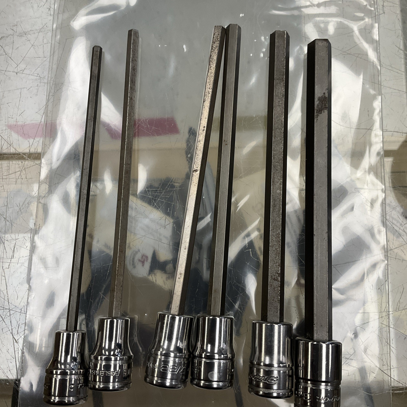 Snap-on 206efal 6 pc 3/8 drive long hex driver set 238562