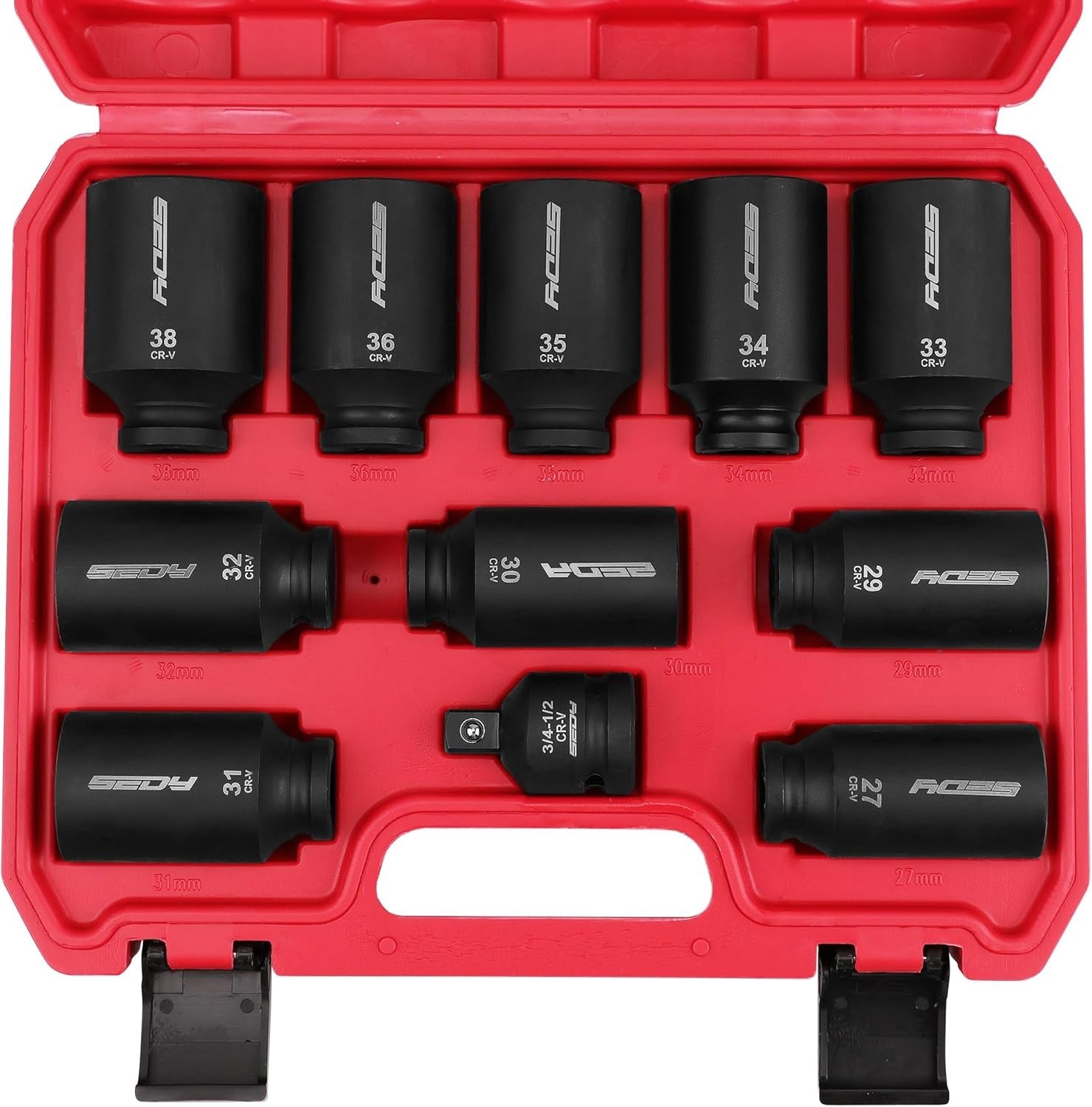 11-Piece Heavy-Duty 1/2″ Impact Socket Set for High-Torque Applications