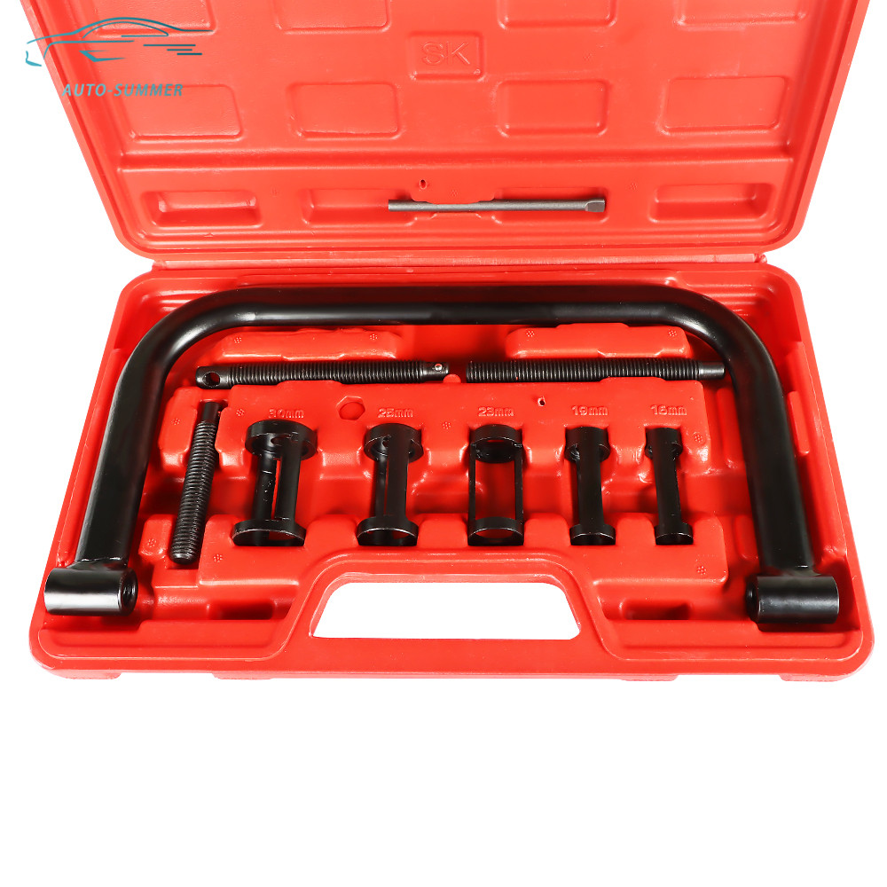 Valve Spring Compressor 10PCS Auto Compression Clamp Tool Service Kit, Valve S