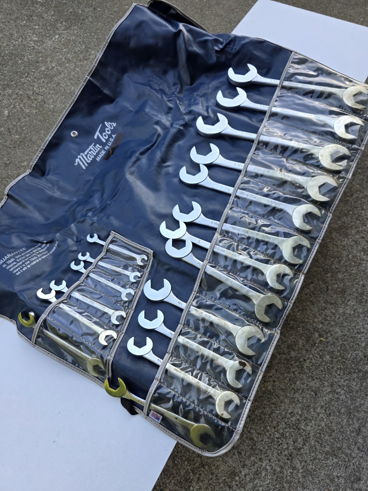 Martin Tools 18 pc Open End Wrench Set SAE Double Ended Steel 11/32″-1-1/2 in