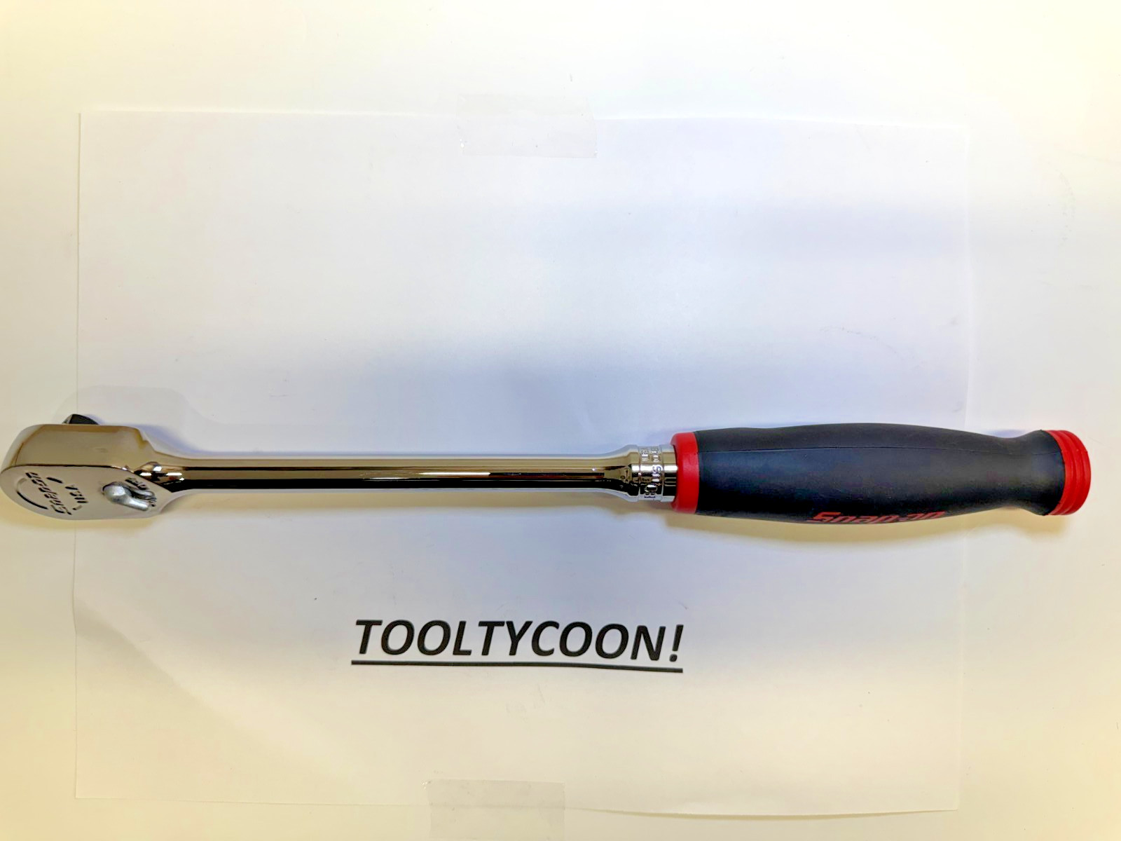 Snap-on Tools USA NEW 3/8″ Drive RED Soft Grip LONG Fixed Head Ratchet FHL80