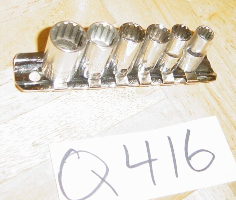 SNAP-ON TOOLS 6 PIECE 1/4 DRIVE SAE. SPLINE HEX SHALLOW SOCKET SET