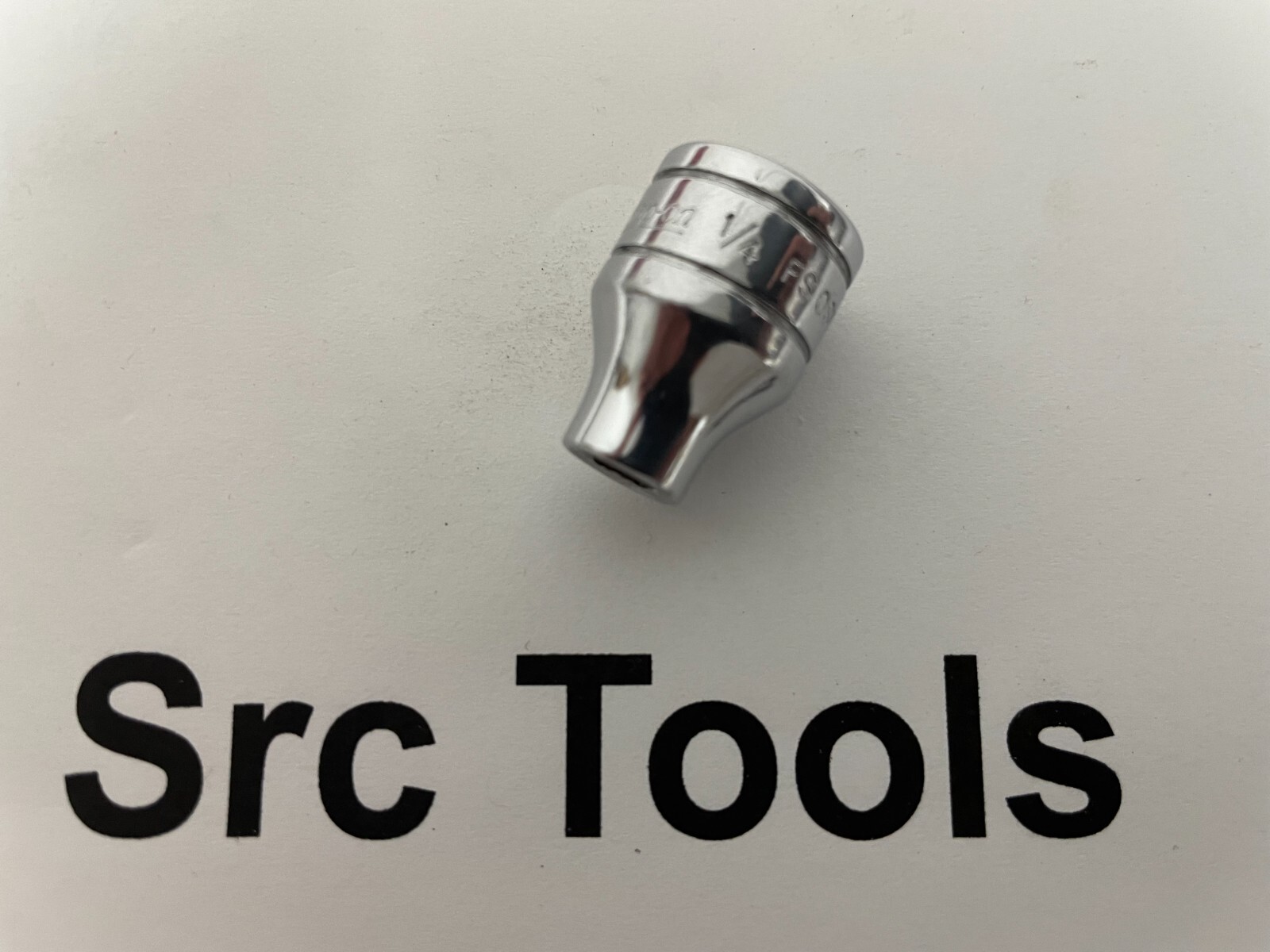 Snap-On Tools USA NICE 3/8″ Drive 6pt 1/4″ SAE Shallow Chrome Socket FS081