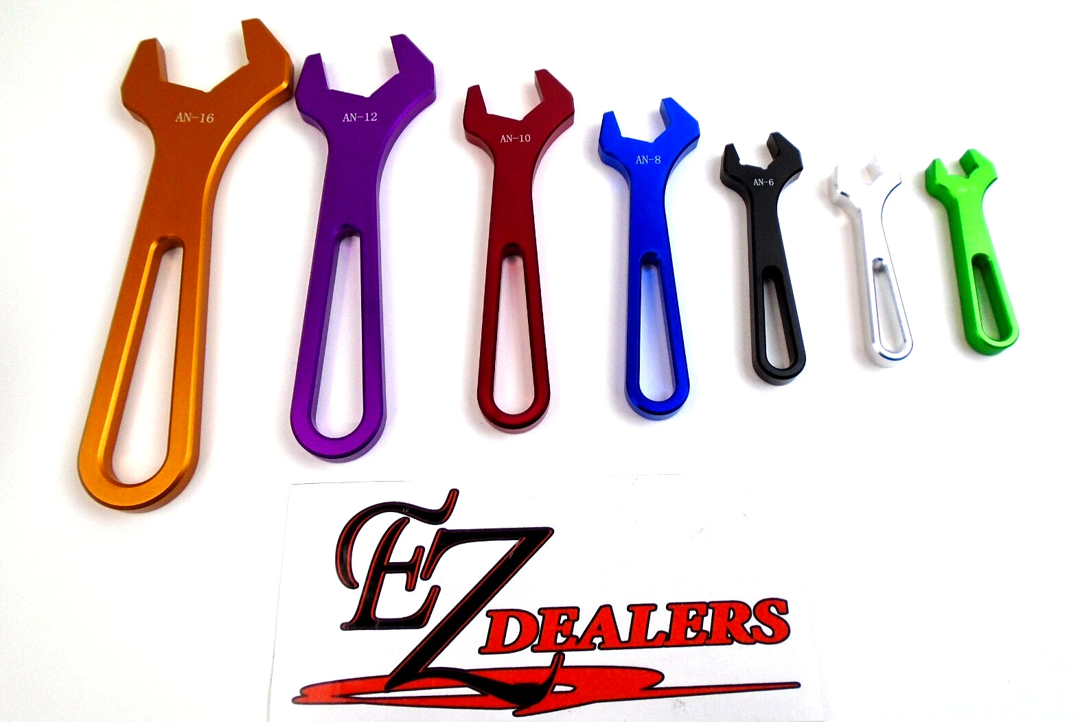 AN Fitting Wrench Set AN3 AN4 AN6 AN8 AN10 AN12 AN16, 7 JIC Alum. Fitting Wrench