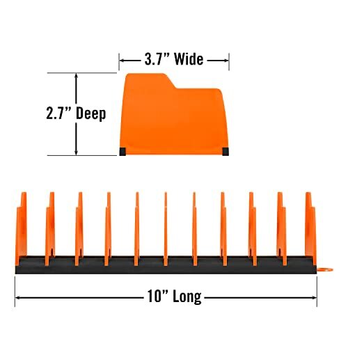 Ernst 5502 No-Slip 10 Tool Plier Organizer – Orange