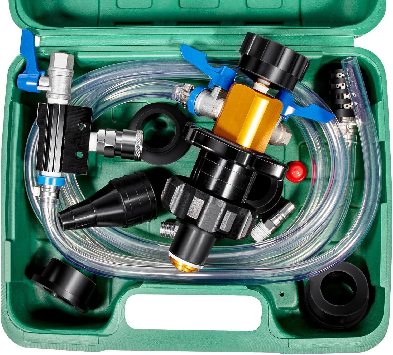 24444 Universal Coolant System Refiller Tool Kit Vacuum Leak Tester For Vehicles