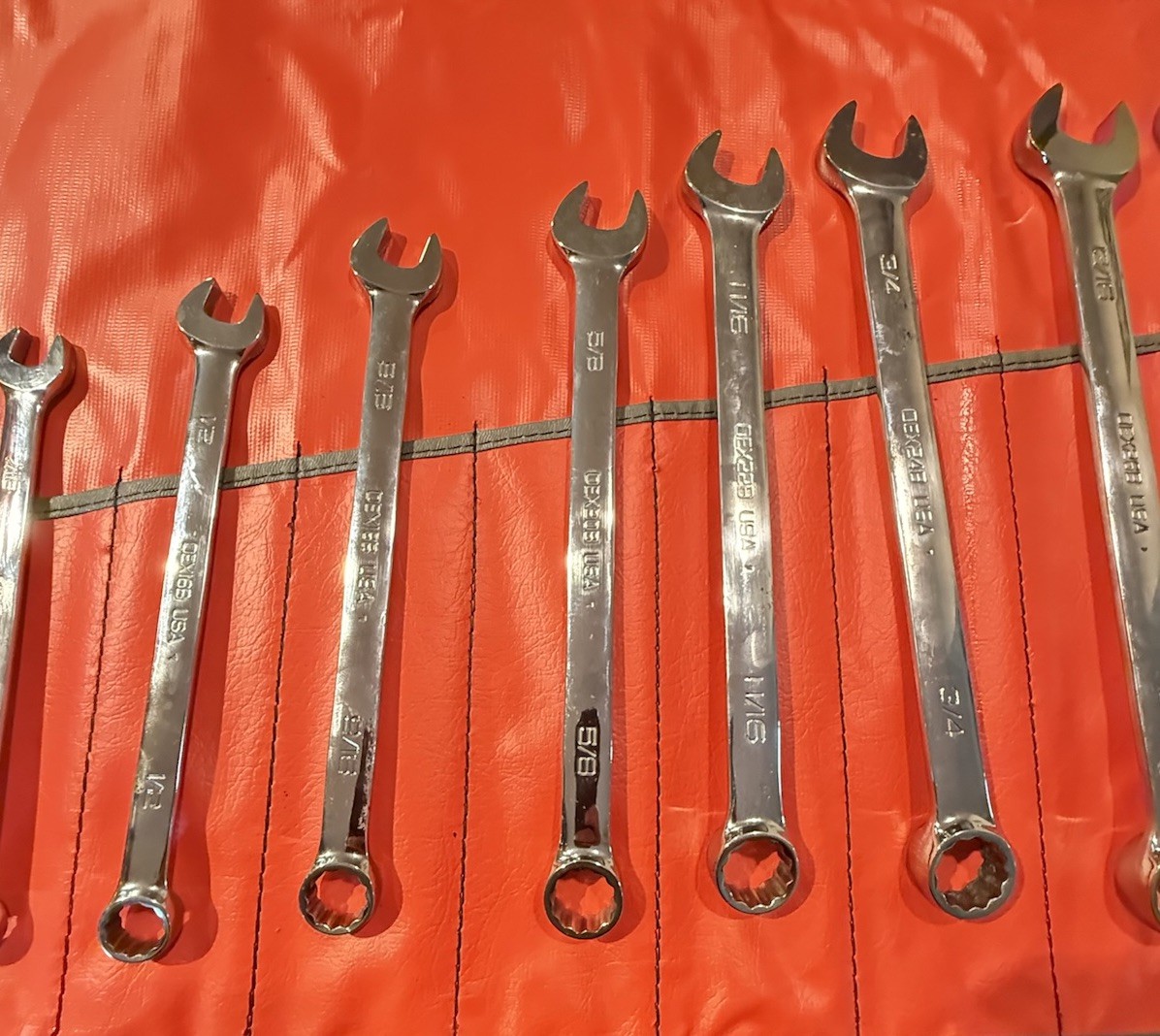 ULGY NOS Snap On 14 Pc OEX SAE Combo Wrench 12 Pt. Set C-141B Date Code 1997 USA