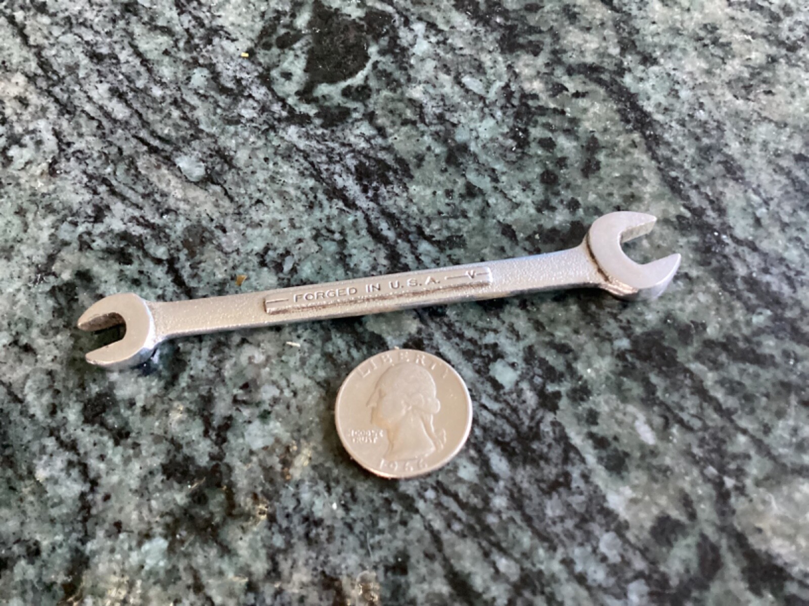 craftsman vintage V type 1/4 to 5/16 open end wrench mechanic set USA used
