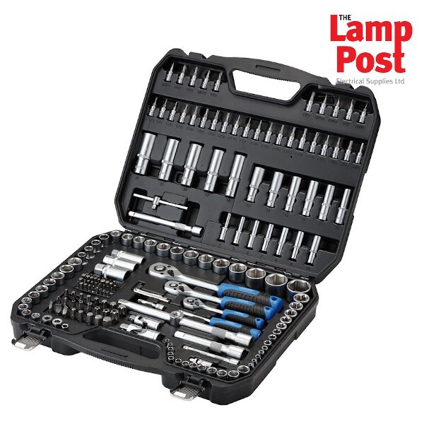 Draper 24231 Metric Socket and Bit Set, 1/4″, 3/8″ and 1/2″ Sq. Dr. 188 Piece
