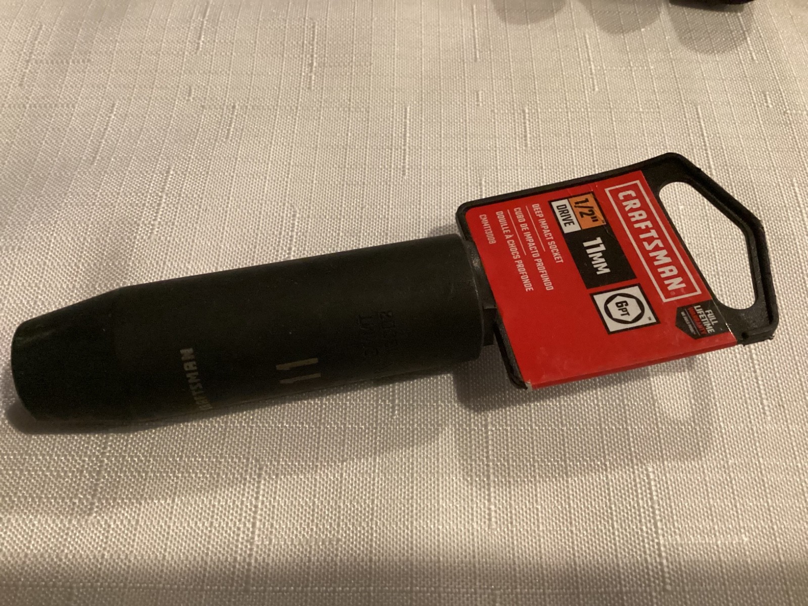 CRAFTSMAN 11mm Deep Impact Socket For 1/2” Drive 6 Point Black Oxide NEW