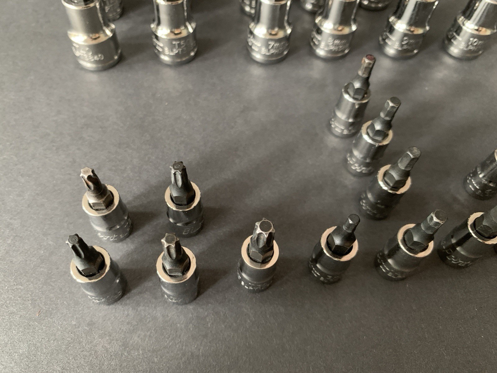 Blue-Point (by Snap-on) 73-Pc SURPLUS MIXED Socket & Bit Lot 1/4″ 3/8″ 1/2″ READ