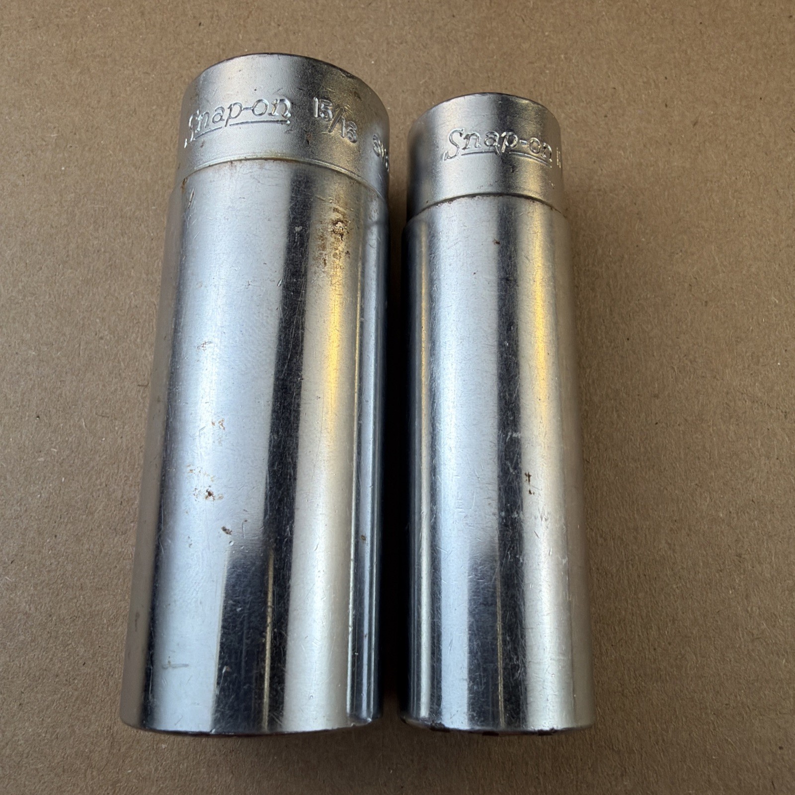 Snap-on SVS221 SVS301 1/2” Dr Deep 12 Pt Sockets 11/16 15/16 USA