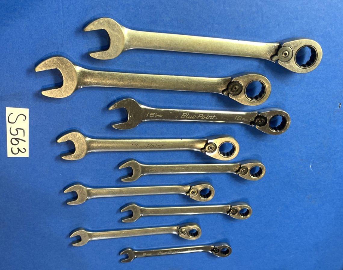 BLUE-POINT TOOLS 9 PIECE METRIC RATCHETING REVERSABLE WRENCHES 9MM – 19MM