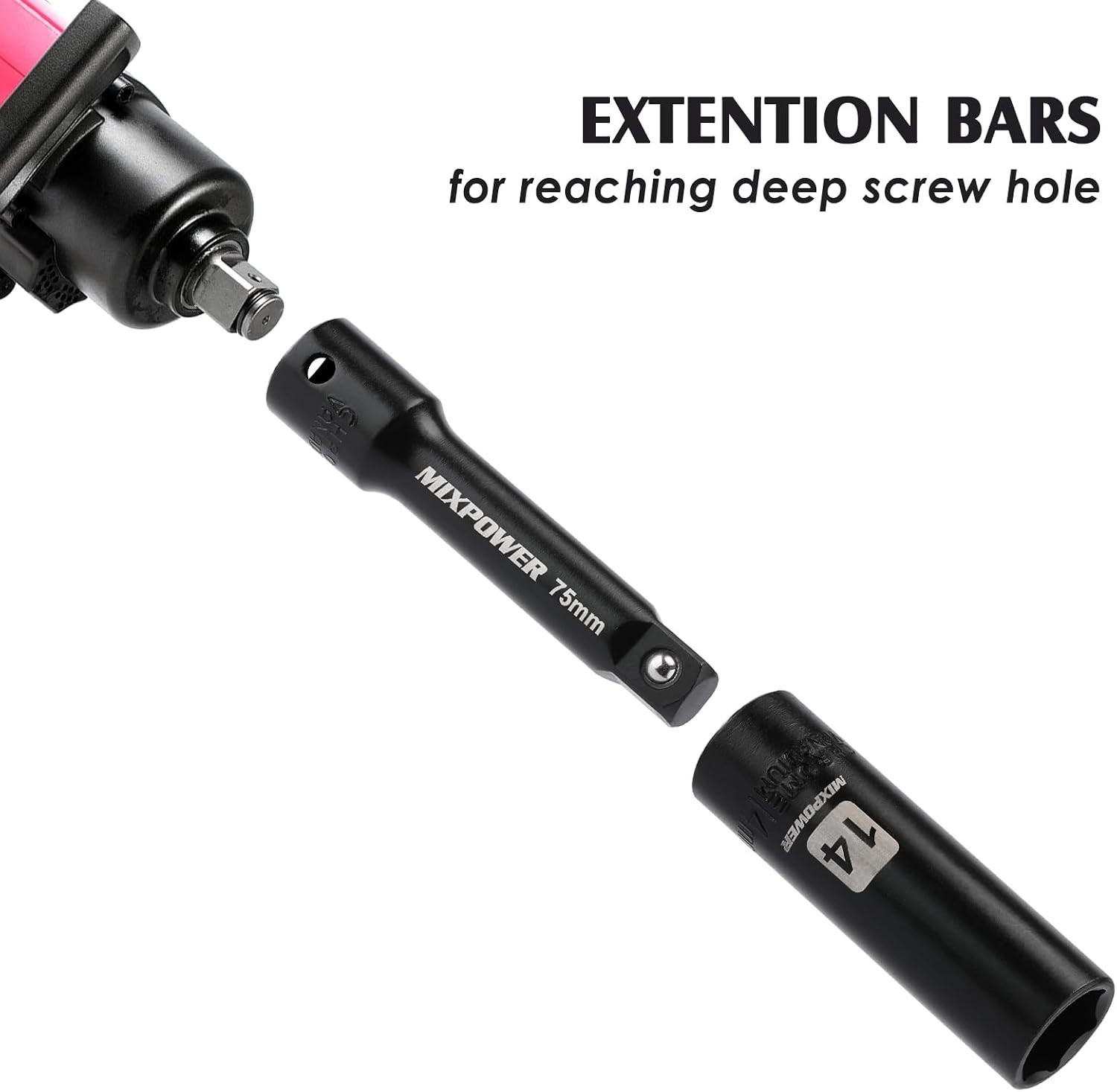 49-Piece 3/8″ Drive Deep Impact Socket Set, 6 Point
