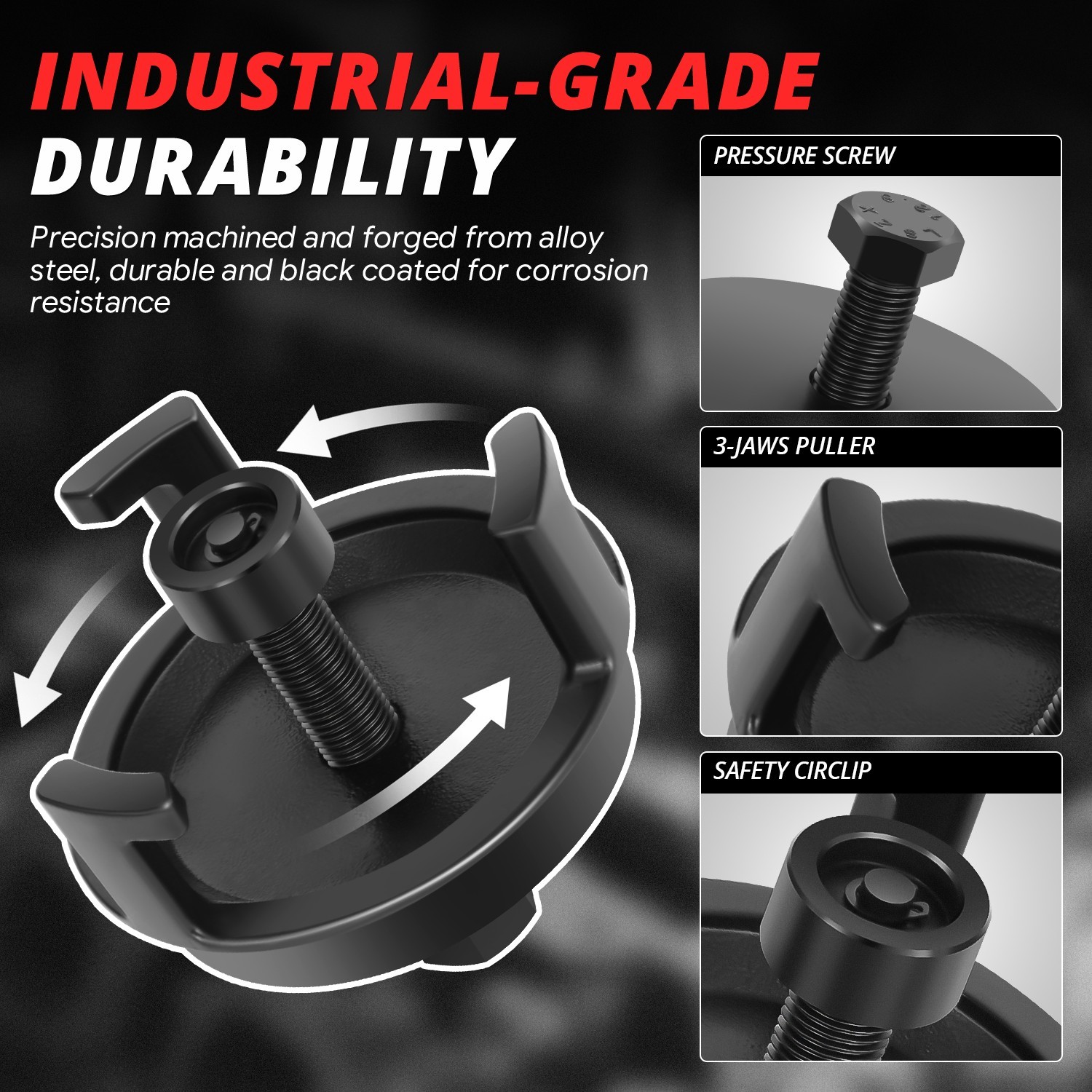 Harmonic Balancer Puller Crank Pulley Puller Set For GM 5.3L 5.7L 6.0L LS1 LS2