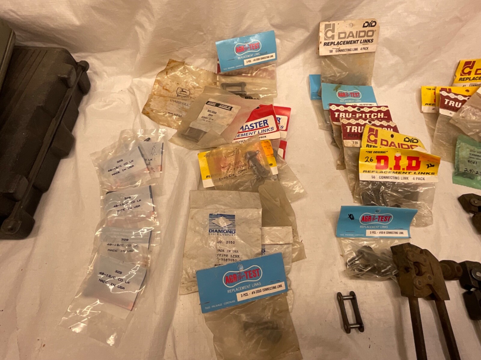 HUGE LOt Motorcycle Chain Breaker Tools and links, Farm machinery
