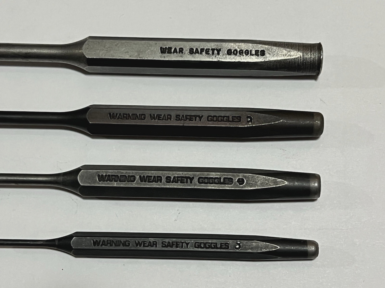 Snap On Pin Punch Set 4 pc 3/21 – 5/32 – 3/16 – 1/4 USA