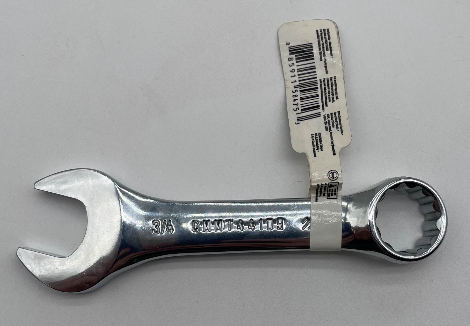 Craftsman 3/4″ 12 Point Stubby Polished Chrome Combination Wrench CMMT44109