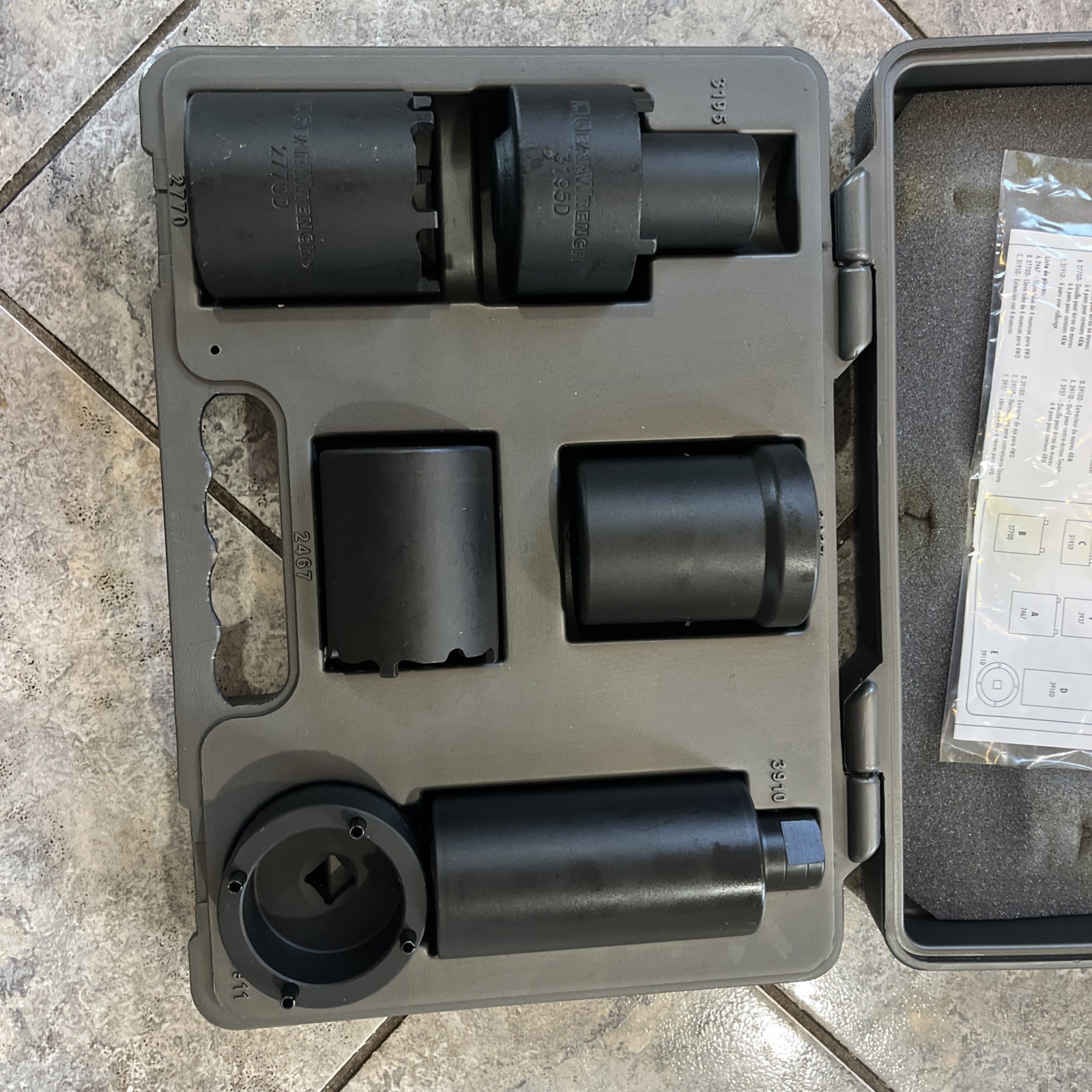 For Ford 41660D 6 Pack Spindle Nut Socket Set for Dana 44 50 80, F-series Trucks