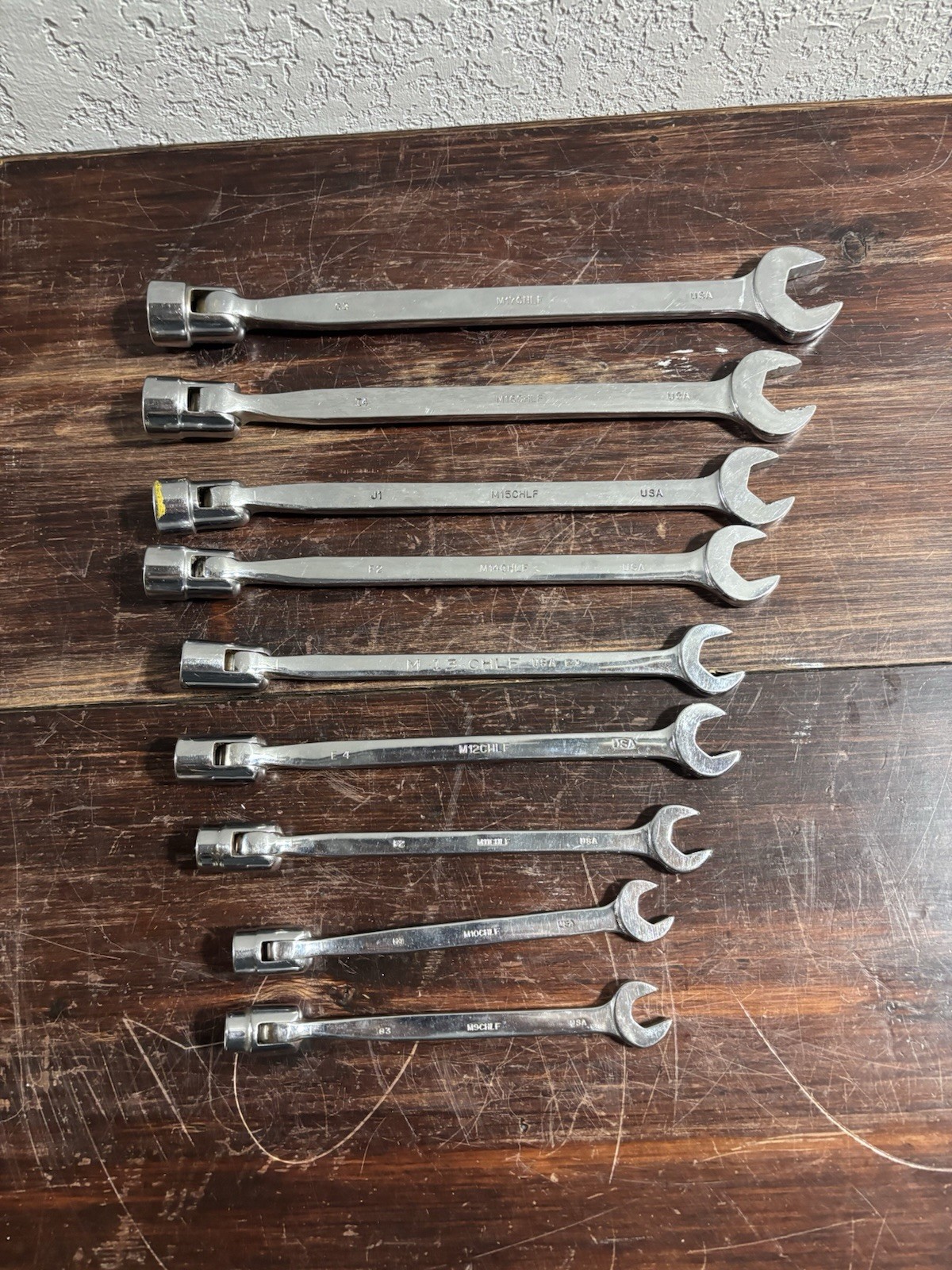 MAC 9pc Metric Combination Flex Head Socket End Wrench Set 9mm- 17mm.