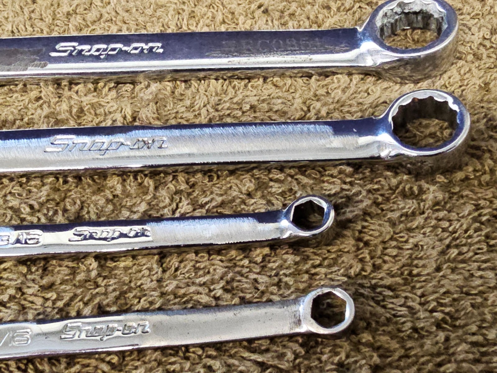 5 Snap-On Stubby Combination Wrench Set OEX OEX220B 11/16″ 7/16″ 3/8″ 3/16″